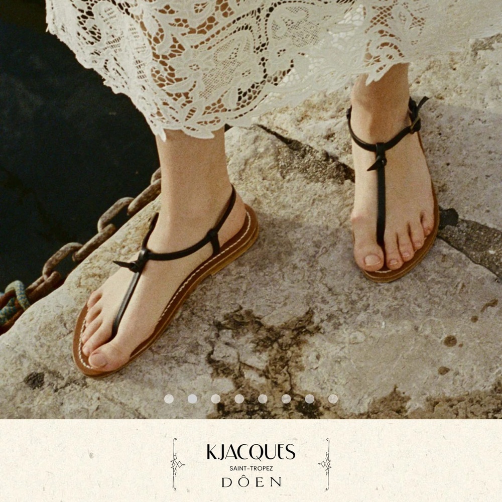 K.Jacques Doen Black Sandals